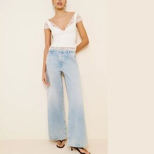 AG Stella Wide Leg Jeans  Trouser sz 32 Light Wash